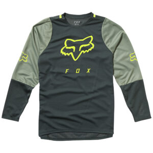 Jersey Fox Defend LS Youth Emerald - Image 1