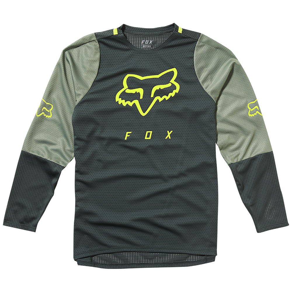 Jersey Fox Defend LS Youth Emerald - Image 1