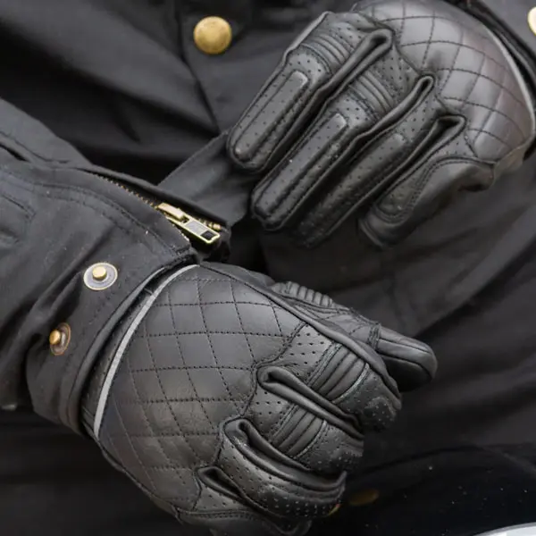 Merlin Stewart Leather Road Gloves Black