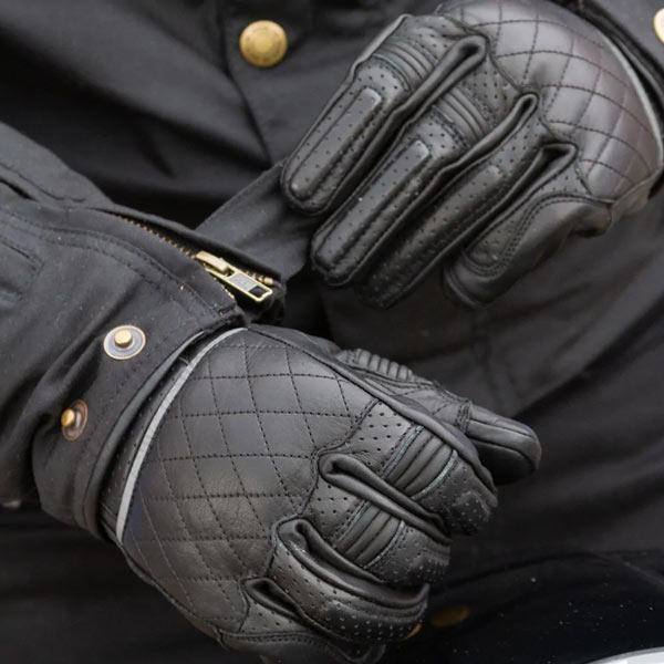 Merlin Stewart Leather Road Gloves Black - Image 1