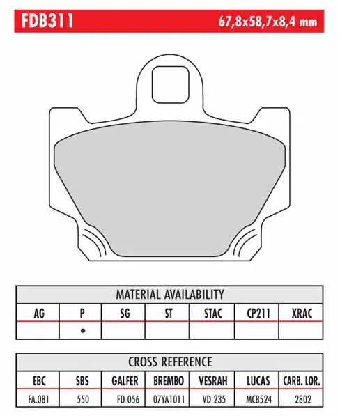 FERODO BRAKE BPADS