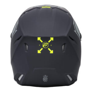 FLY Racing Kinetic Menace Motocross Helmet Matte  Grey / Hi-Vis - Image 2