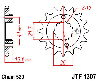 Front Sprocket JT 16T OE Steel #530 Indent Only