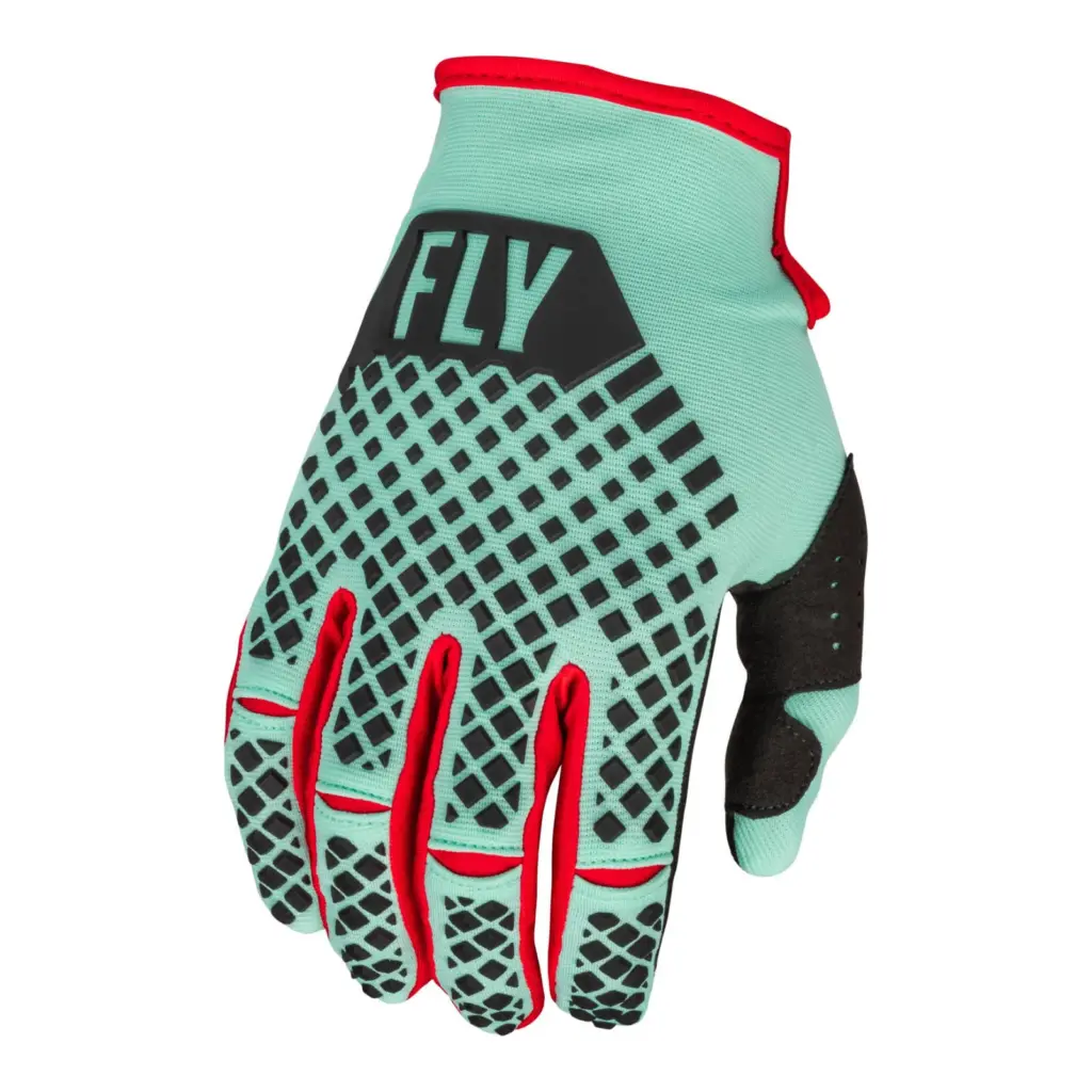 Fly Kinetic SE Motocross Gloves Mint/Black/Red