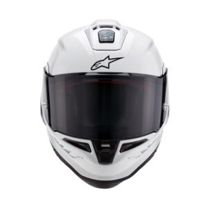 Alpinestars Supertech R10 Helmet Solid White Gloss/Matte Black - Image 3