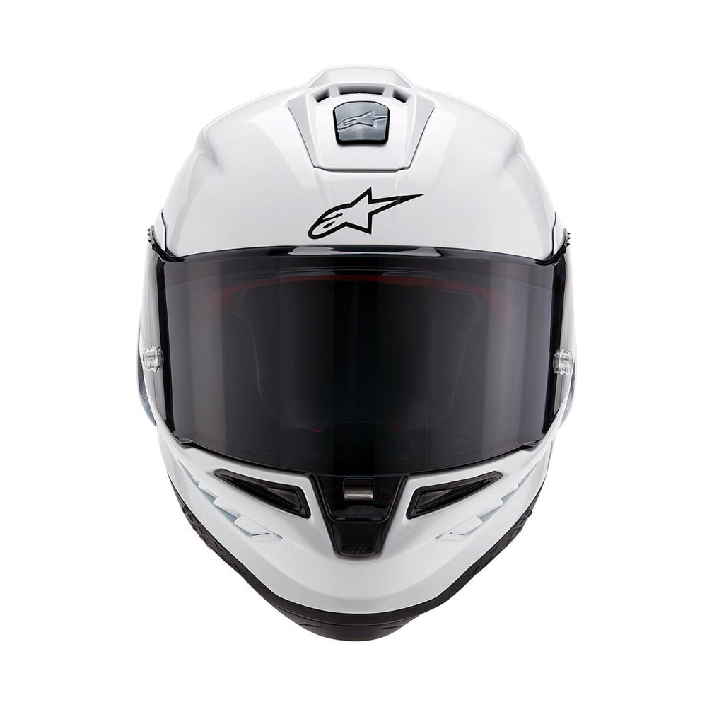 Alpinestars Supertech R10 Helmet Solid White Gloss/Matte Black - Image 3