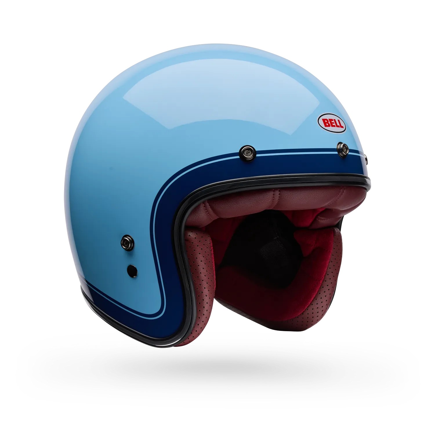 Bell Custom 500 Crate ECE Open Face Helmet Ice Blue - Image 1