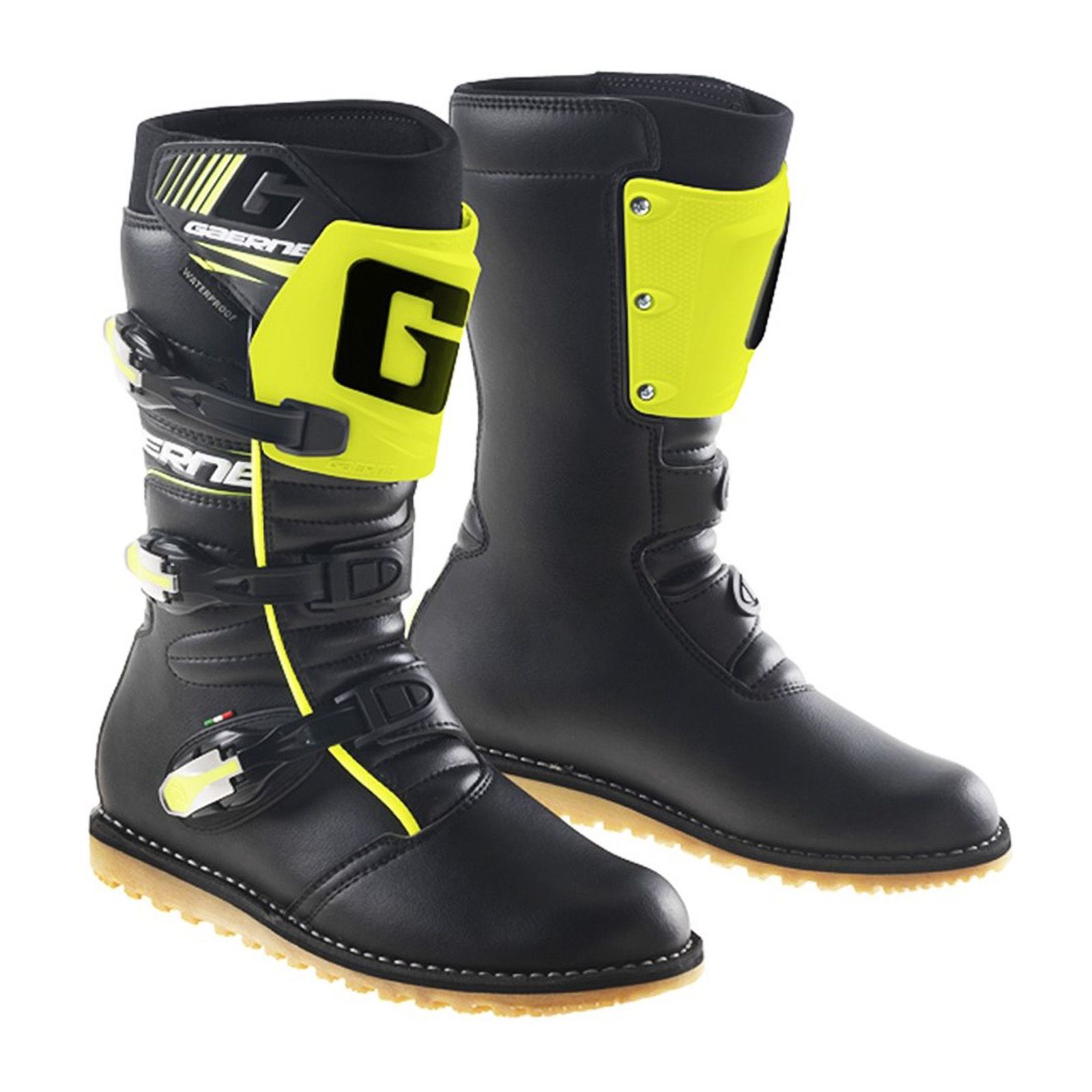 Gaerne Balance Classic Motocross Boots Yellow Fluro - Image 1