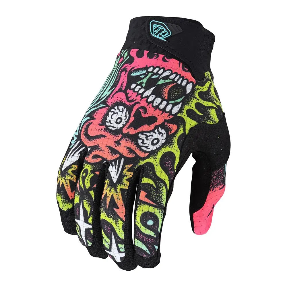 Troy Lee Air Skull Demon Motocros Globes Orange/Green