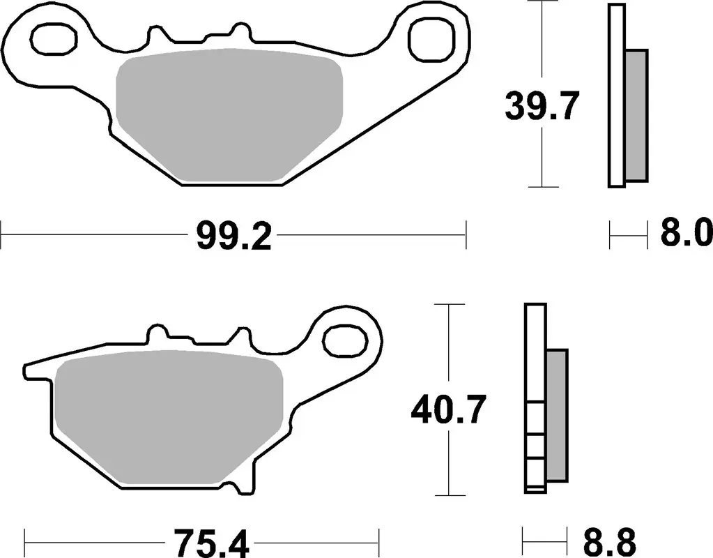 SBS 820CS Front/Rear Brake Pads