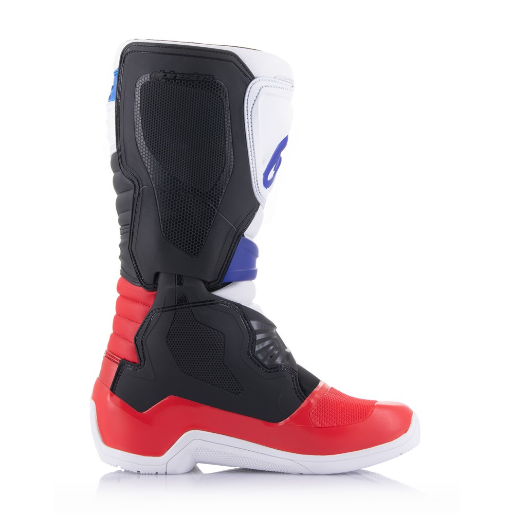 Alpinestars Tech-3 Motocross Boots White/Bright Red/Dark Blue - Image 3