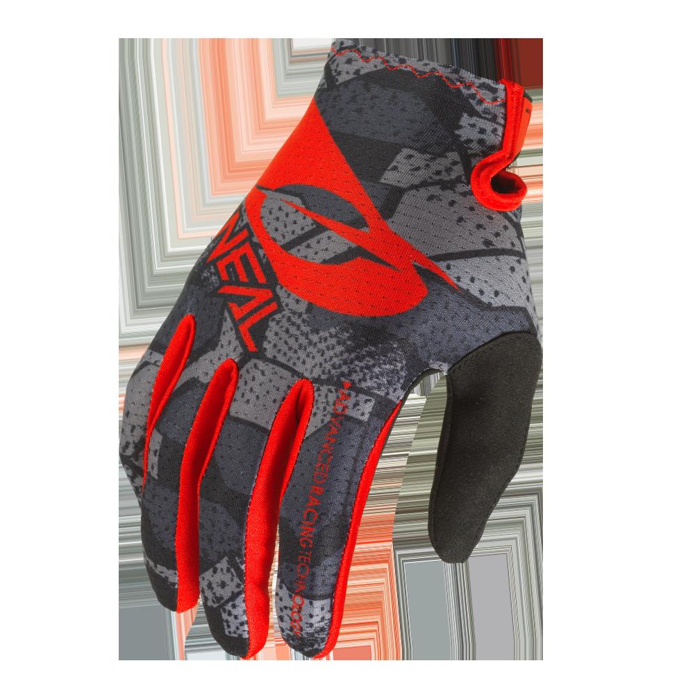 Oneal Matrix Youth Camo Black/Red Motocross Glove - Image 1