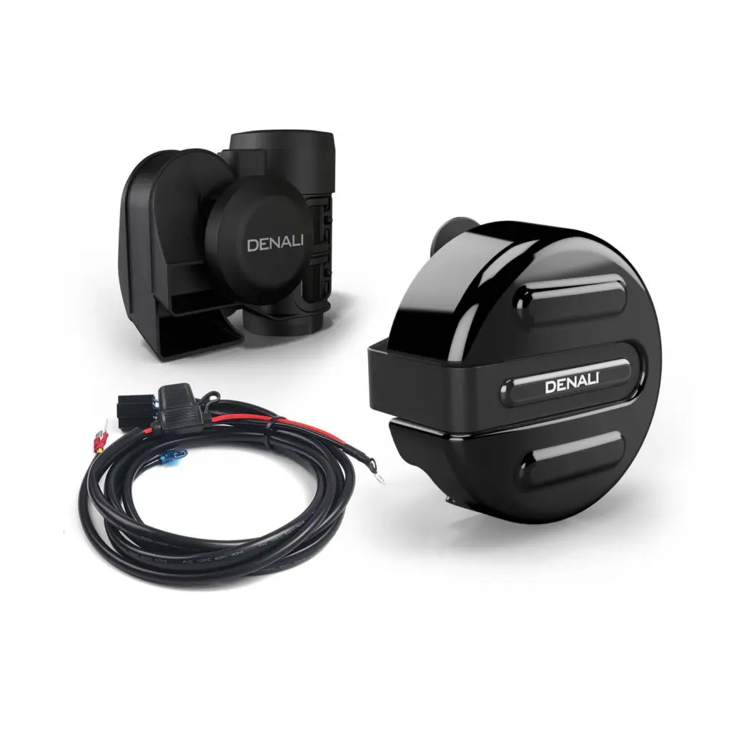 Denali SoundBomb V-Twin Dual-Tone Air Horn with Cover - Black