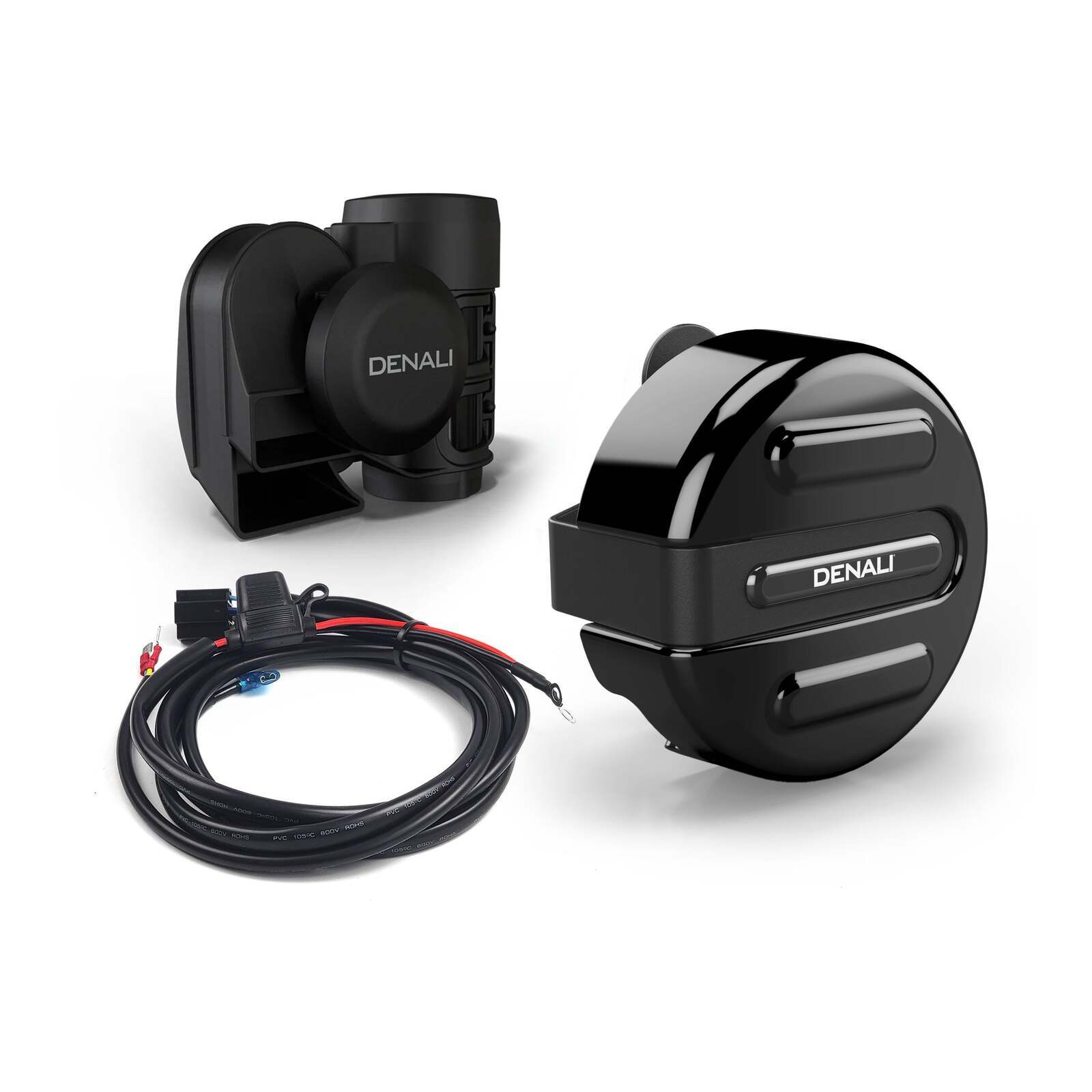 Denali SoundBomb V-Twin Dual-Tone Air Horn with Cover - Black - Image 3