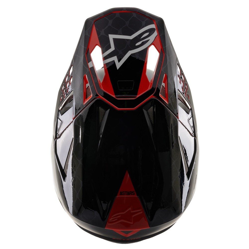 Alpinestars Visor S-M10 San Diego Matte/Gloss Black/Silver/Red - Image 1