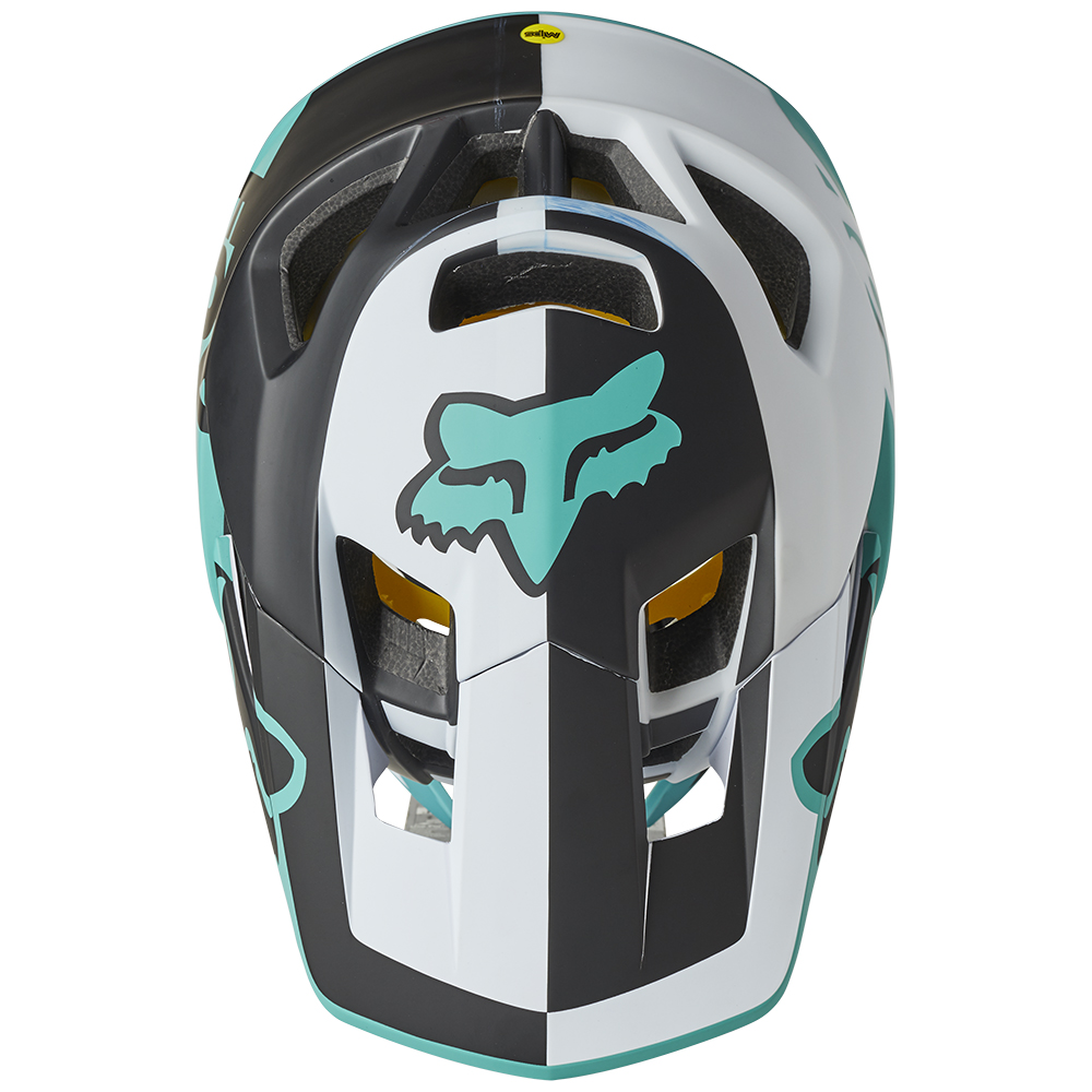 Fox Proframe Blocked Teal Mountain Bike Helmet - Image 1