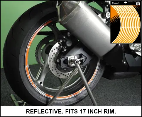 KEITI NON-REFLECTIVE WHEEL STRIPE WS800FG [FLURO GREEN] NS