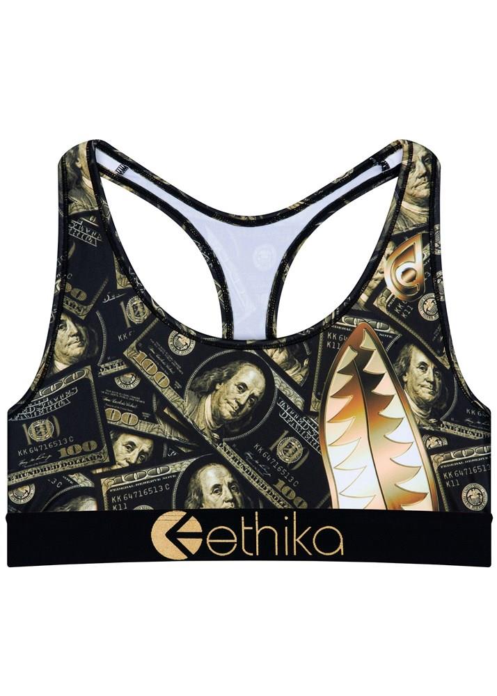 Ethika Bomber Gold Barz Sports Bra - Image 1