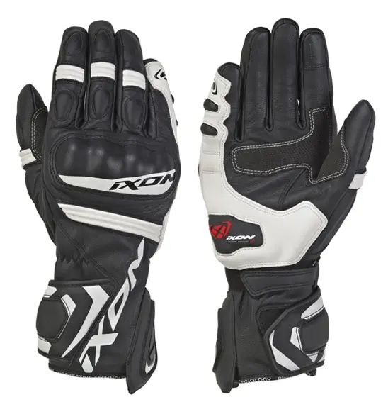 Ixon RS TEMPO Sport Leather Road Gloves Black/White