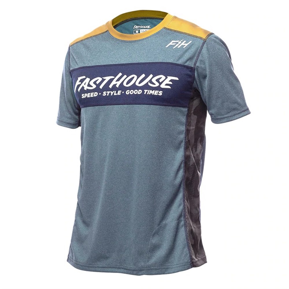 Fasthouse Acadia Short Sleeve Jersey Heather Indigo - Image 1