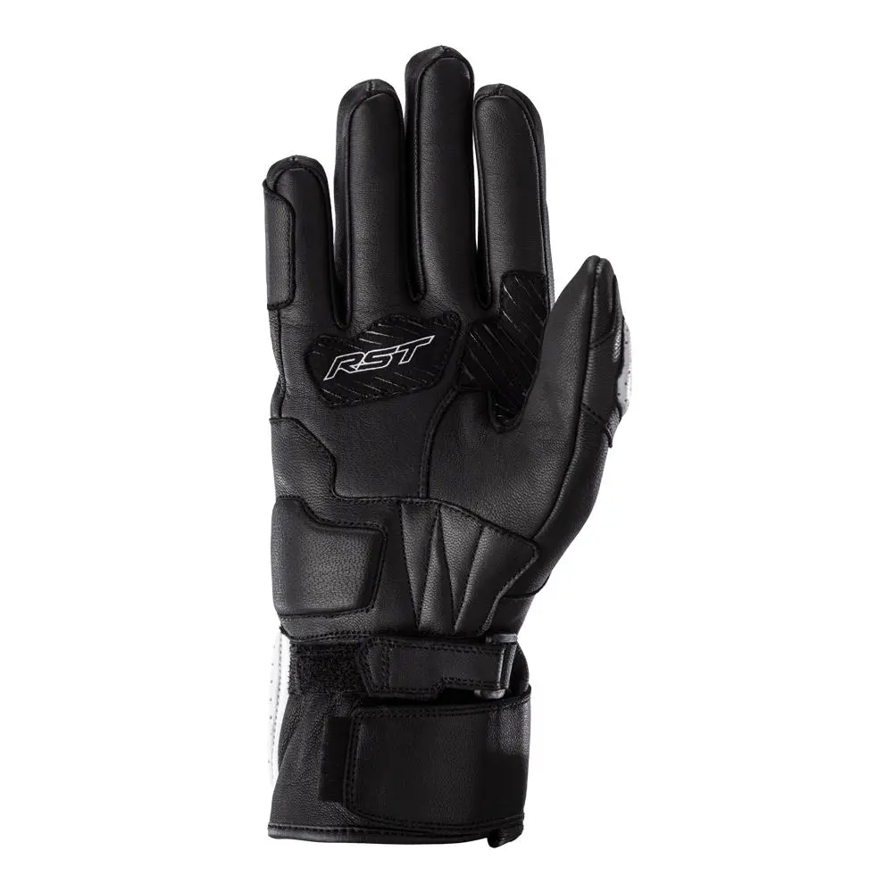 RST Turbine CE Leather Road Gloves White