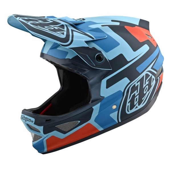 Helmet Troy Lee D3 AS Fiberlite Speedcode Blue/Black - Image 1
