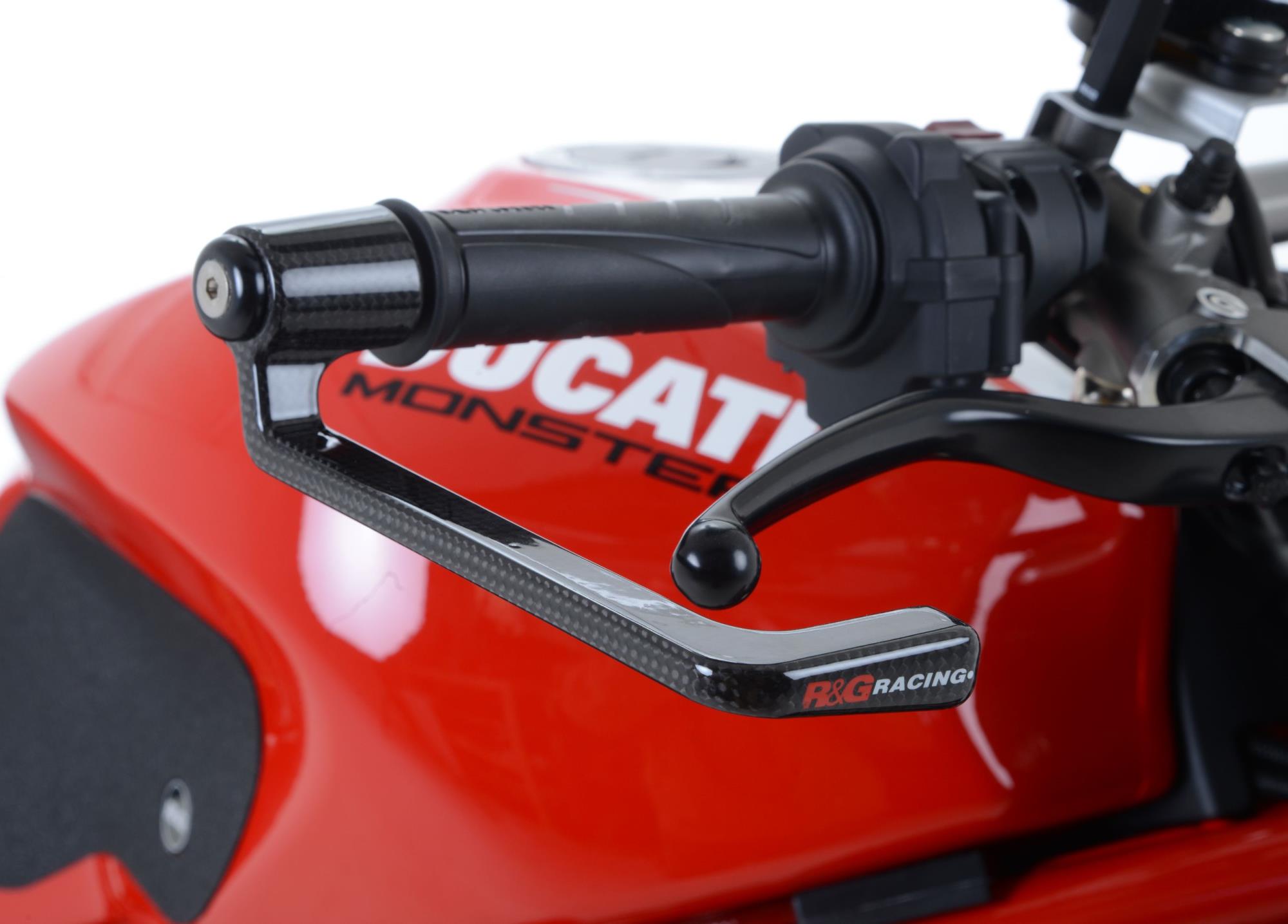 Carbon Fibre Lever Guards R & G Racing Ducati Monster 1200R '16- - Image 1