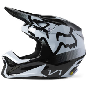 Fox V1 Leed MIPS ECE Motocross Helmet Youth Black/White - Image 3