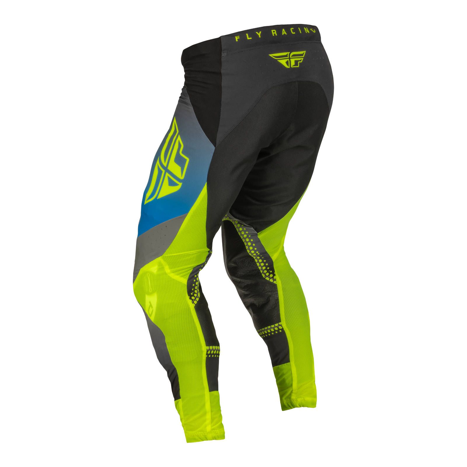 Fly Lite Motocross Pants Youth Grey/Blue/Hi-Vis - Image 3