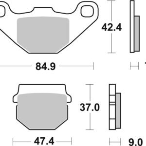 SBS 101MS Front/Rear Brake Pad - Image 1