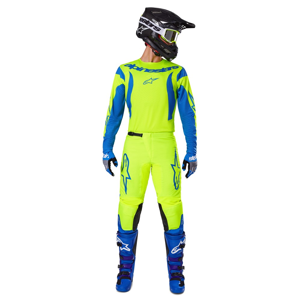 Alpinestars Fluid Haul Motocross Pants Yellow Fluoro/Blue - Image 3