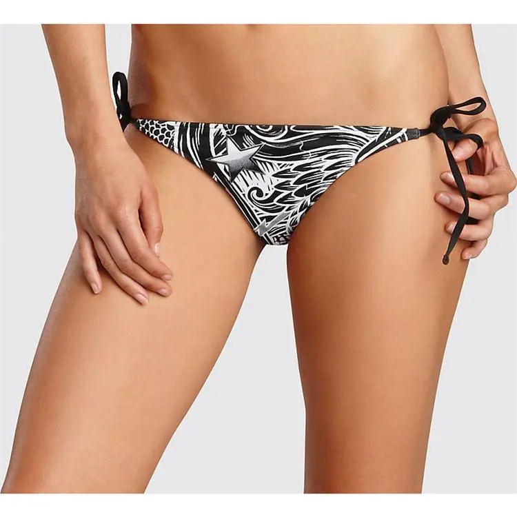 WOMENS TURBULENCE SIDE TIE BIKINI BOTTOM [BLACK] S