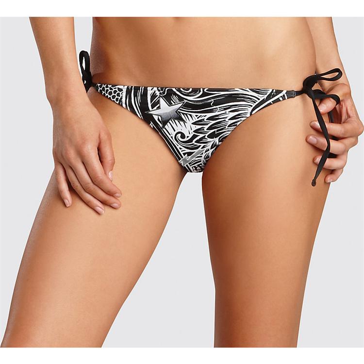 WOMENS TURBULENCE SIDE TIE BIKINI BOTTOM [BLACK] S - Image 1