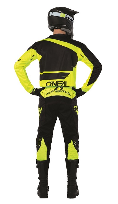 O'Neal Element Racewear Black/Yellow Motocross Jersey - Image 2