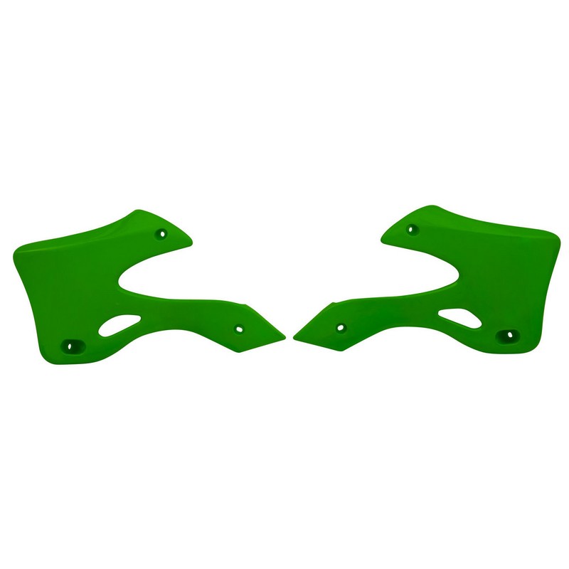 RADIATOR SHROUDS  RTECH KAWASAKI KX125 KX250 99-02 GREEN - Image 1