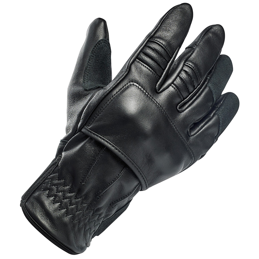 Biltwell Belden Leather Road Gloves Black - Image 1