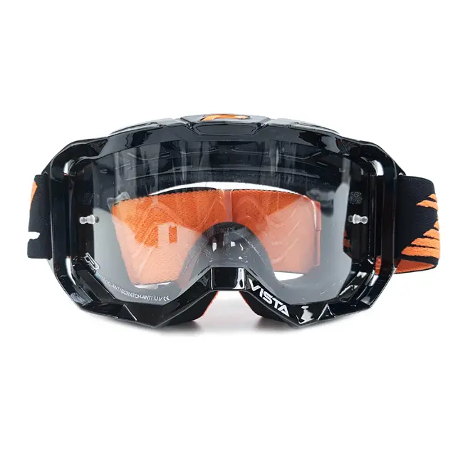 PG3303 Goggle Black/Orange Clear Lens Progrip              [C]