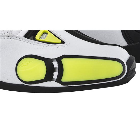 Alpinestars S-MX Plus Toe Slider Black/White/Yellow Fluoro 2013 Onwards AS02 Type 115mm Long - Image 1