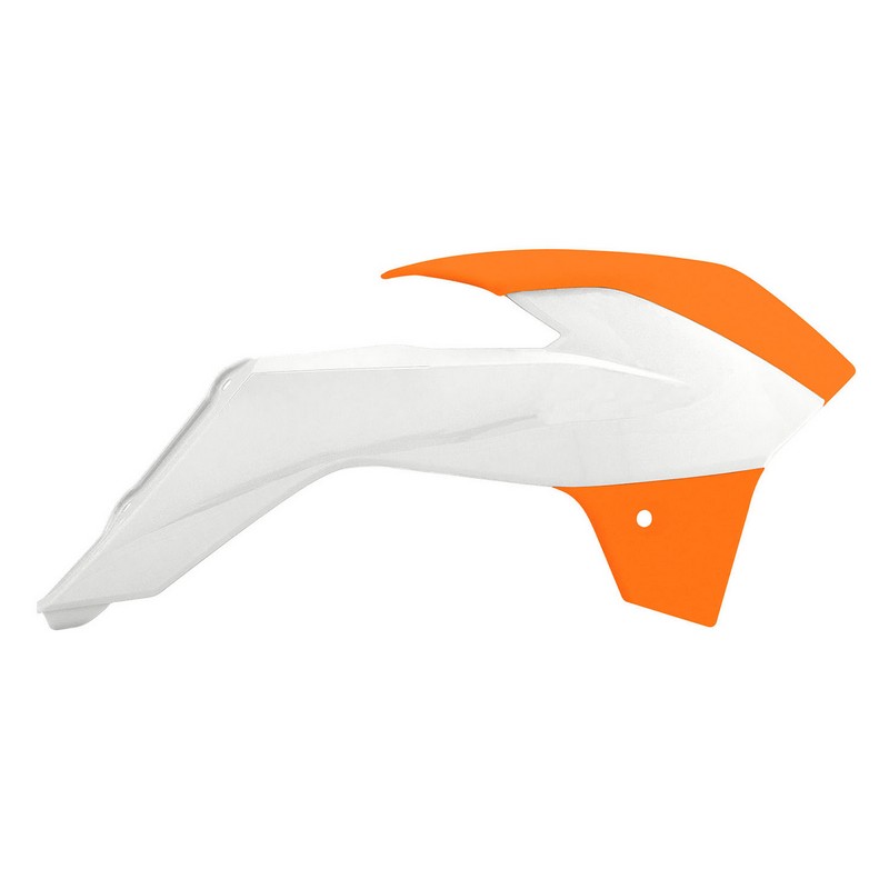 RADIATOR SHROUDS RTECH KTM 85SX 13-16 TC85 14-15 WHITE ORANGE - Image 1