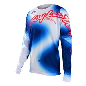 Troy Lee Designs GP Pro Lucid Motocross Jersey Youth White / Blue - Image 1