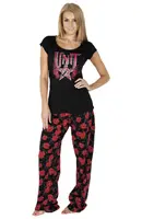 PJ Set Unit Womens Ebony Black