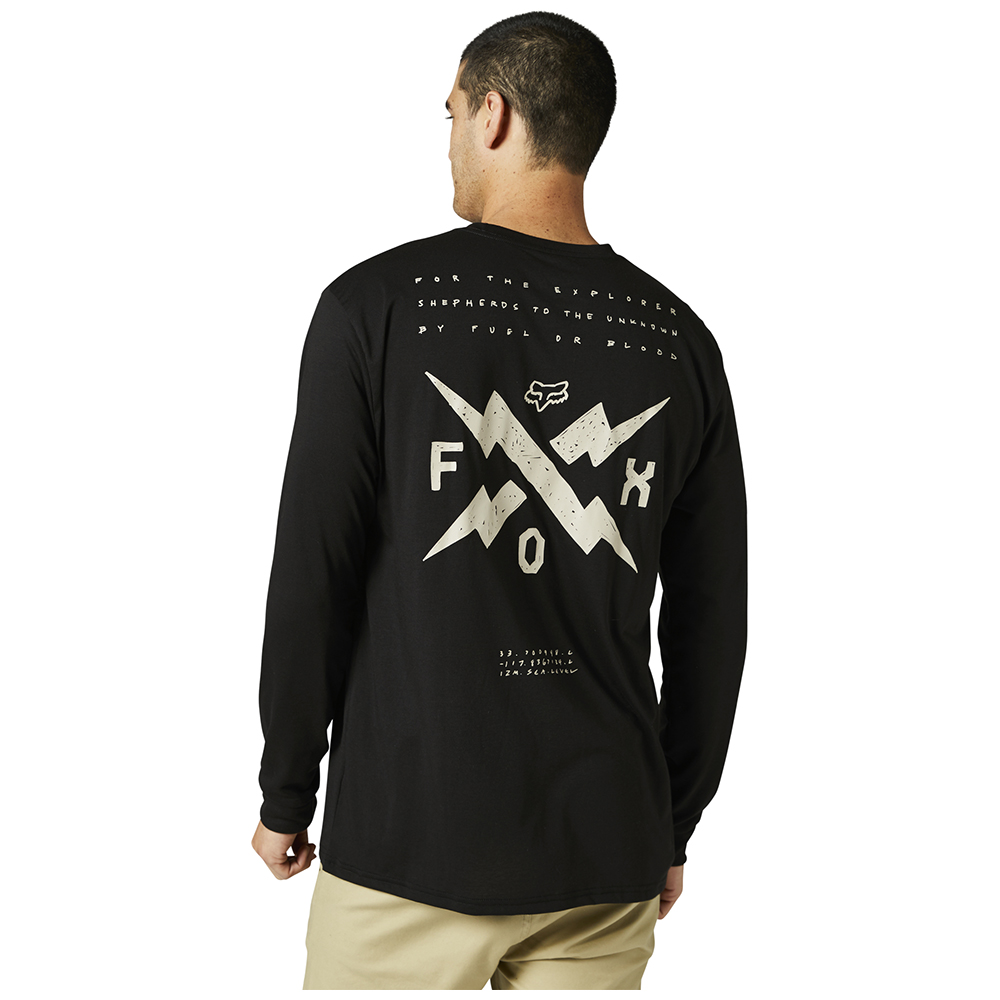 Fox Calibrated Long Sleeve Tech Tee Black - Image 2