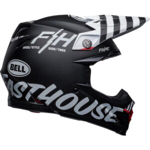 Bell Moto-9s Flex Fasthouse Flex Crew Motocross Helmet Matte Black/White - Image 3