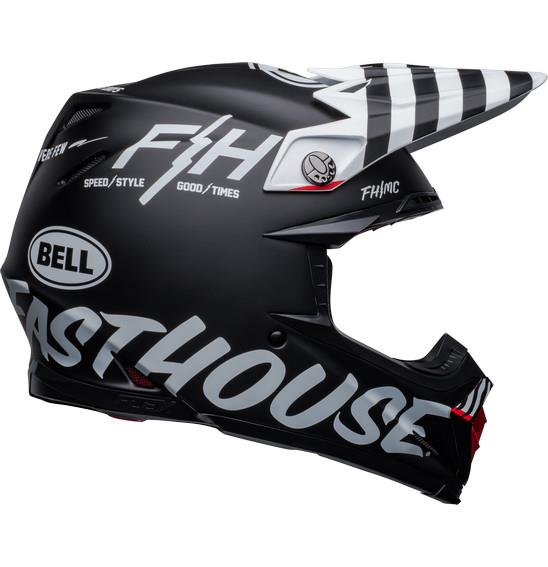 Bell Moto-9s Flex Fasthouse Flex Crew Motocross Helmet Matte Black/White - Image 3