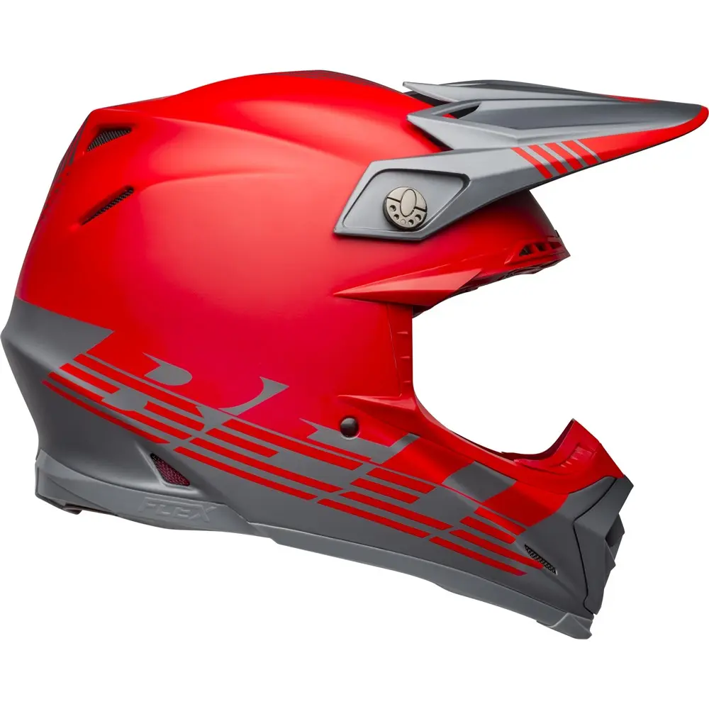 Bell Moto-9 Flex Louver Matte Gray/Red M