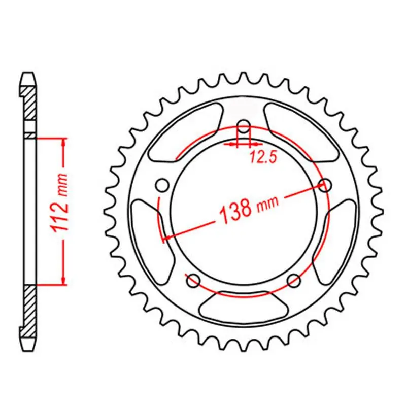 SPKT REAR RK STEEL - B6834 (SPR408)