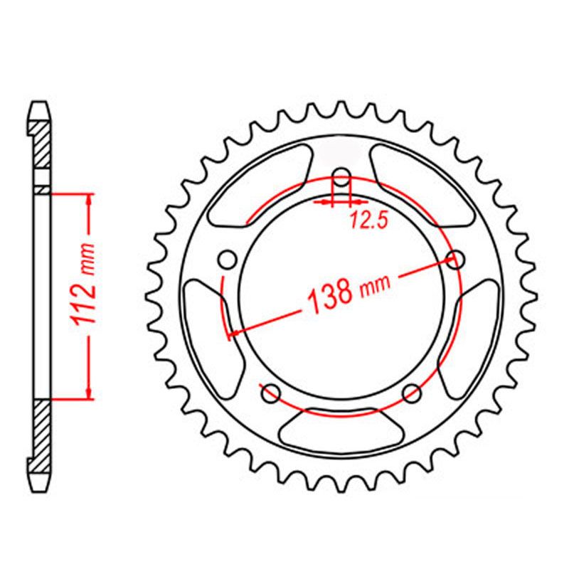 SPKT REAR RK STEEL - B6834 (SPR408) - Image 1