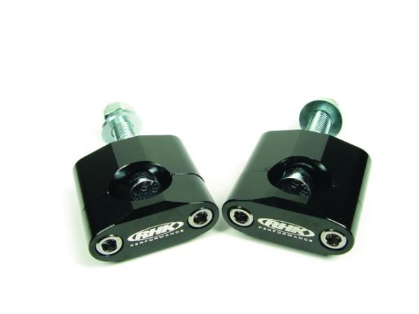 RHK RISER BLACK 36MM RISE FOR TAPER BARS RUBBER HANDLEBAR MOUNT 12MM BOLT - Image 1