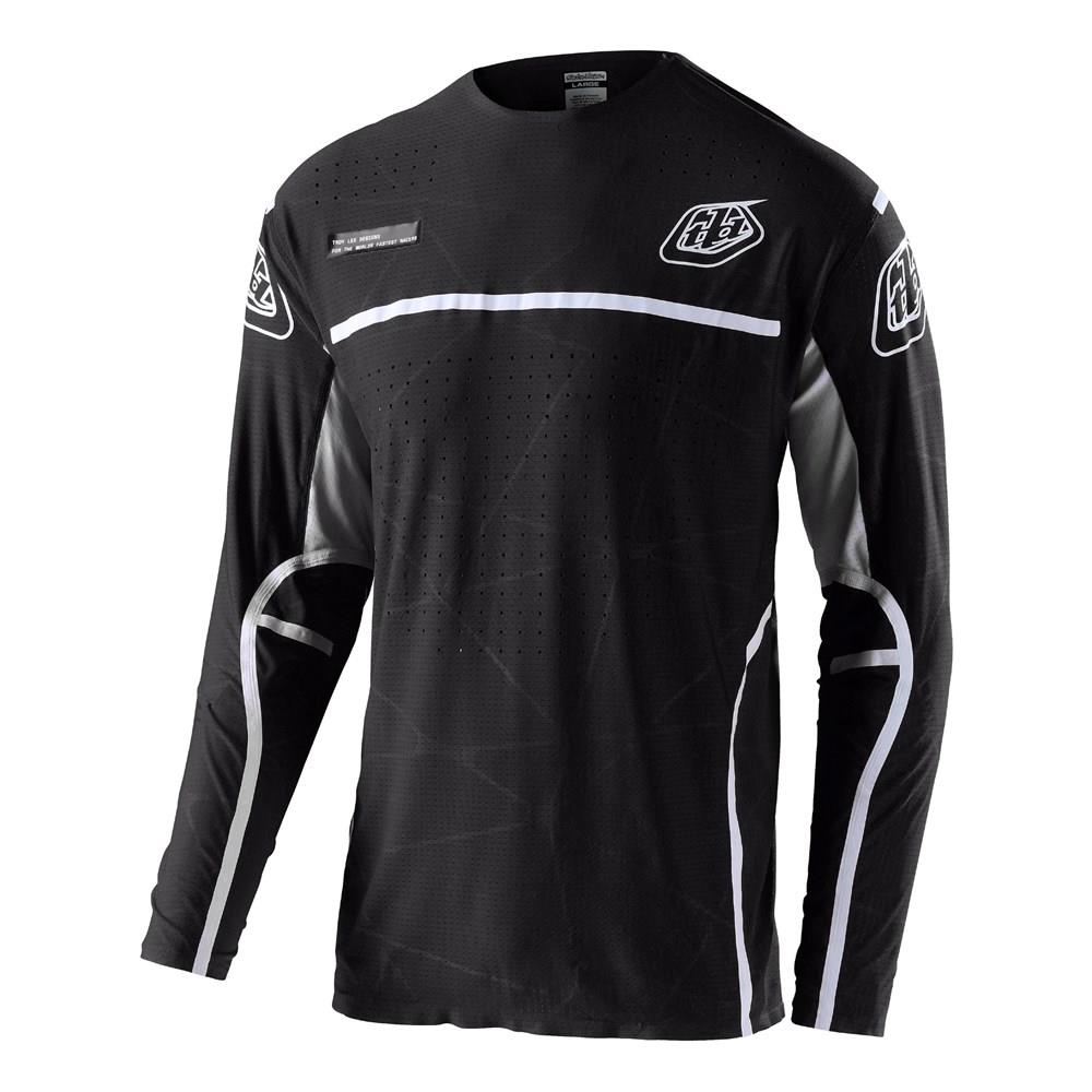 Troy Lee Designs SE Ultra Lines Motocross Jersey Black / White - Image 1