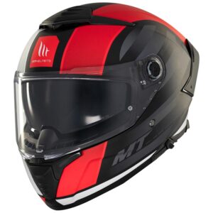 MT Thunder 4 SV Road Helmet Threads Matt Black/Red - Image 2